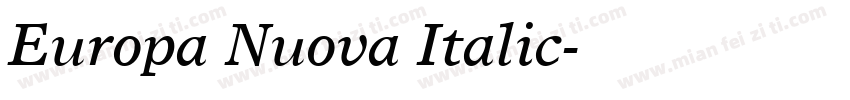 Europa Nuova Italic字体转换